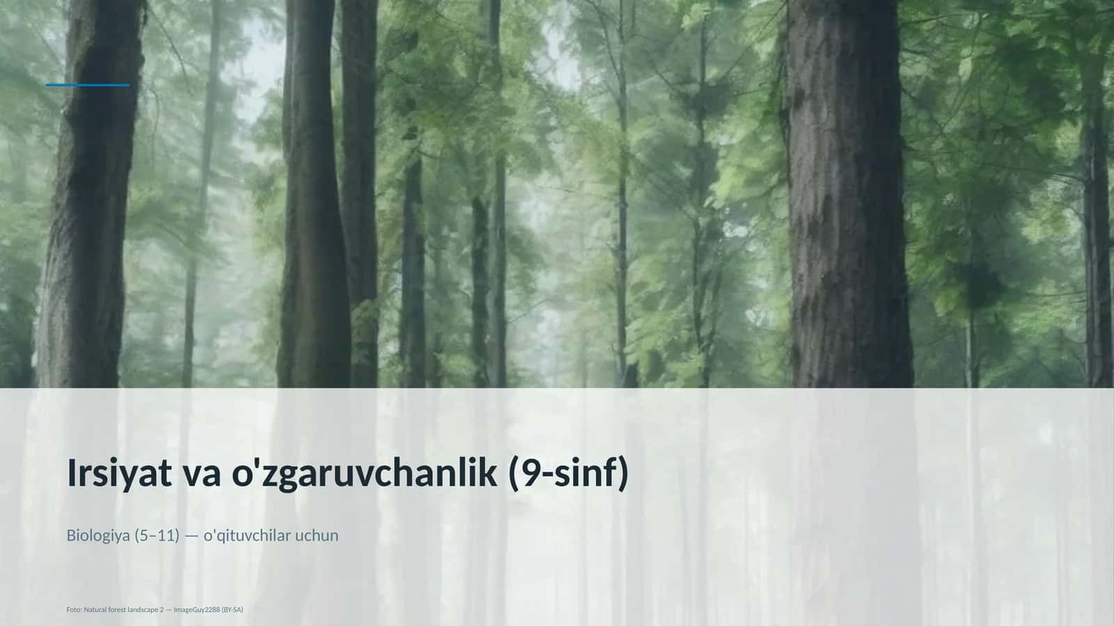 Irsiyat va o'zgaruvchanlik (9-sinf) 1