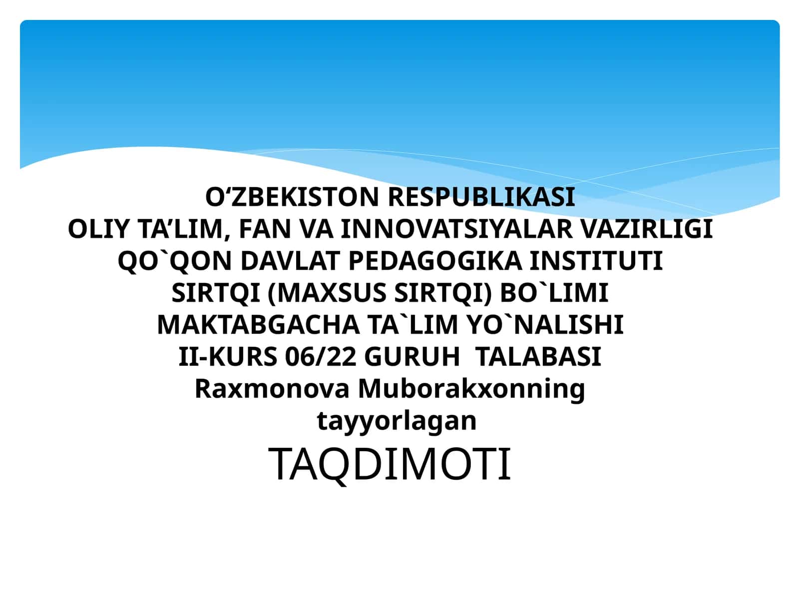 Bolalarni maktab taʼlimiga tayyorlash 1