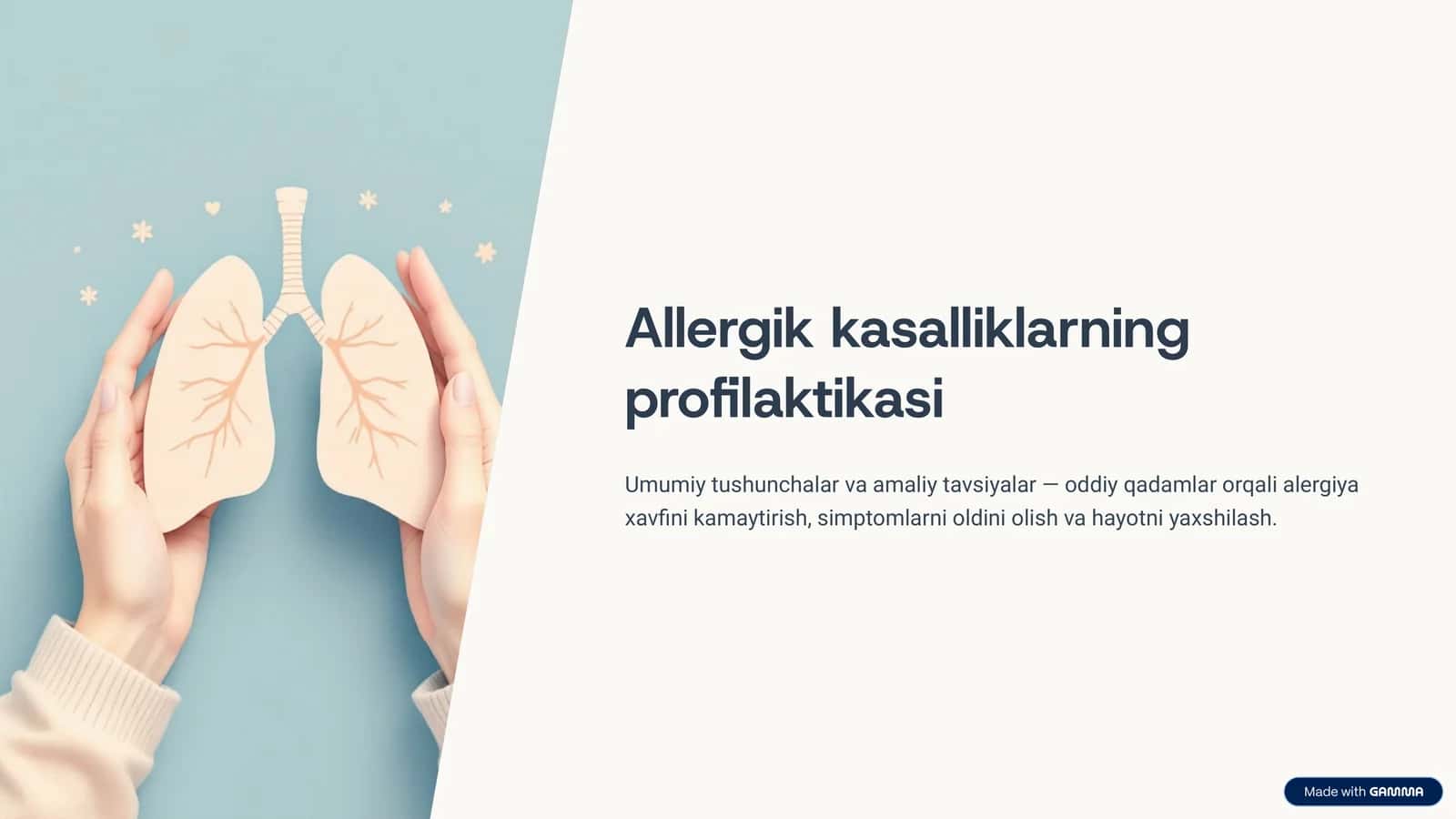 Allergik kasalliklarning profilaktikasi 1
