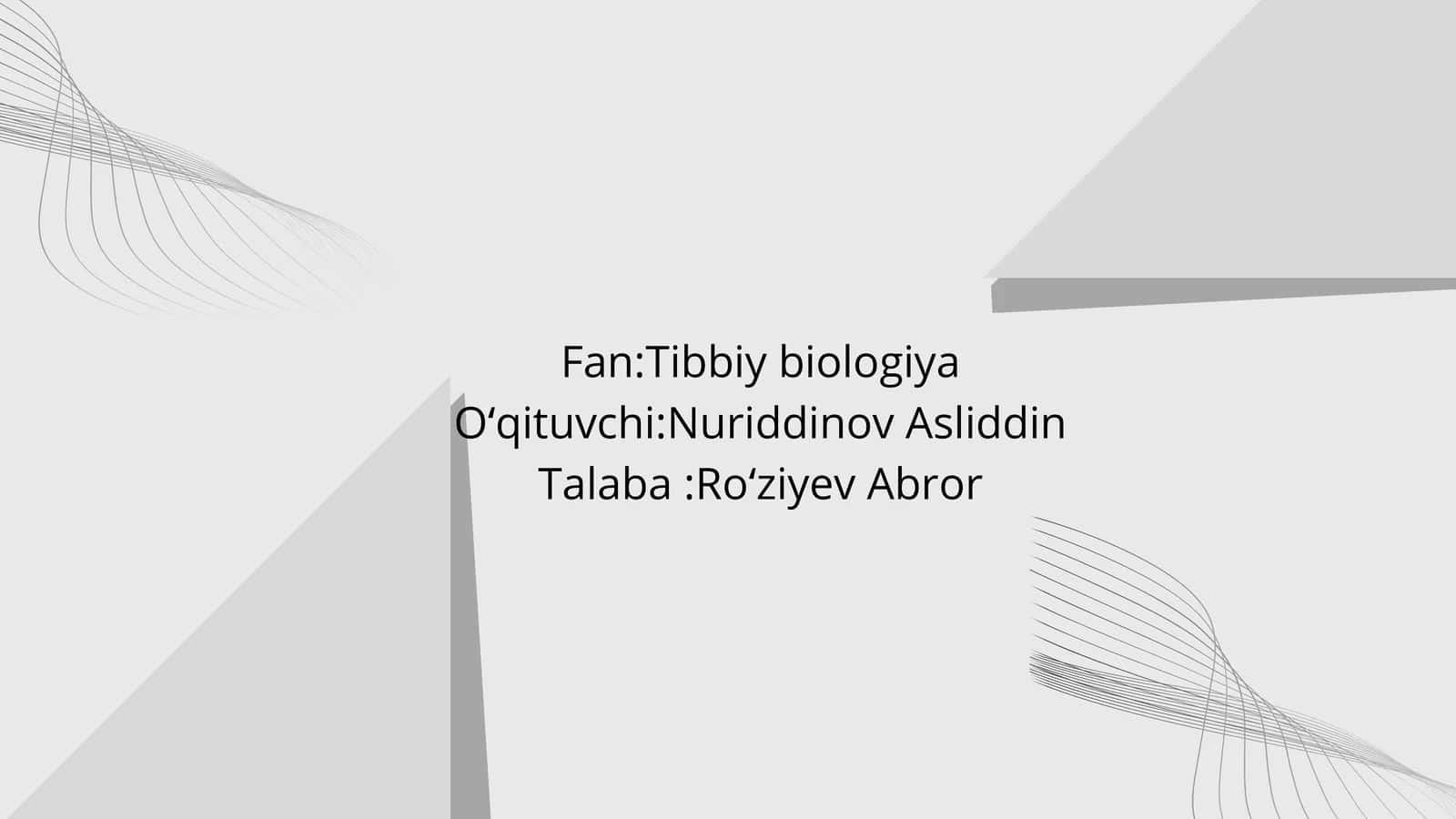Parazit kasalliklarning diagnostika usullari 1