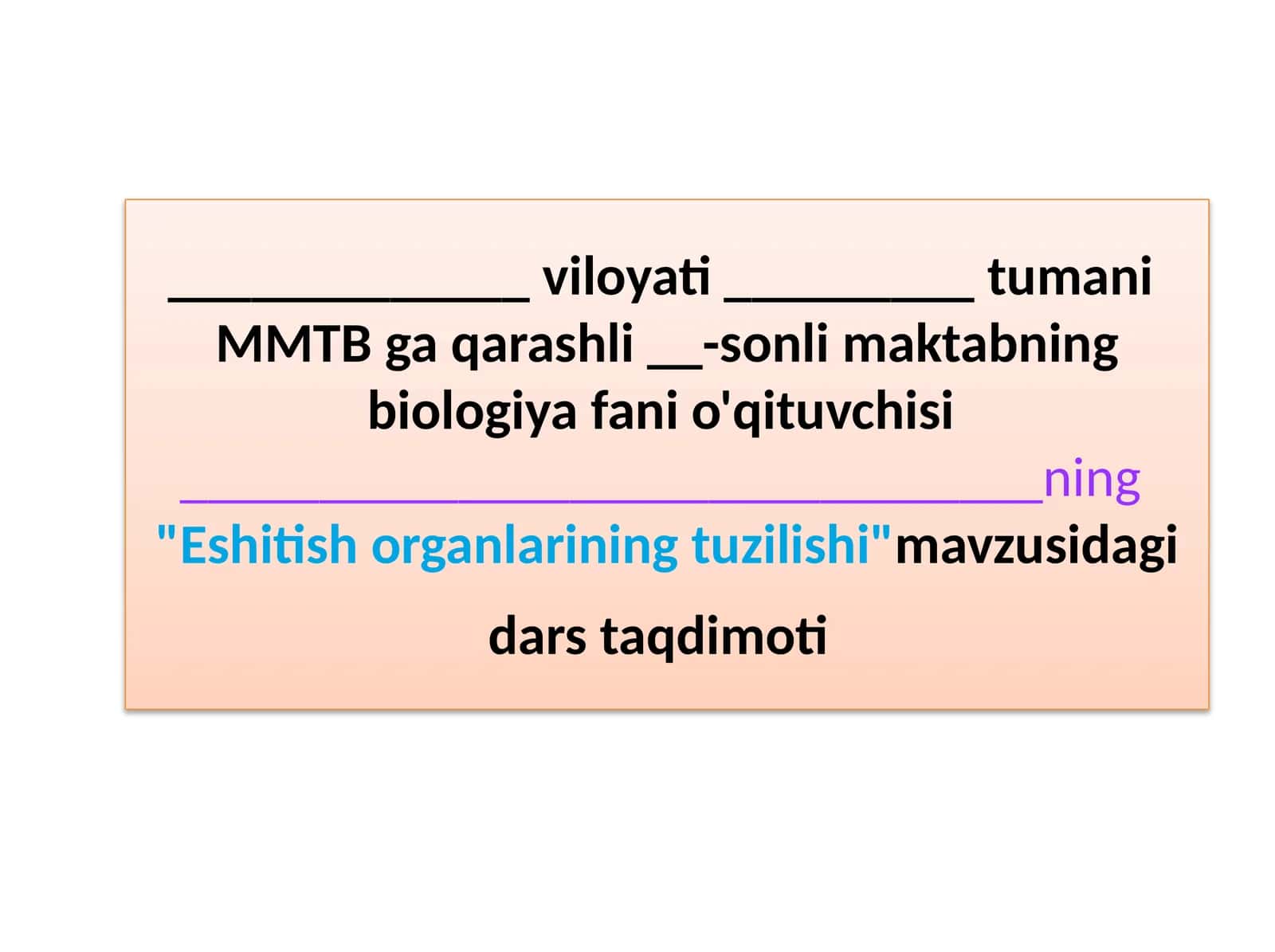 Eshitish Organlarining Tuzilishi (Mavzu) 1