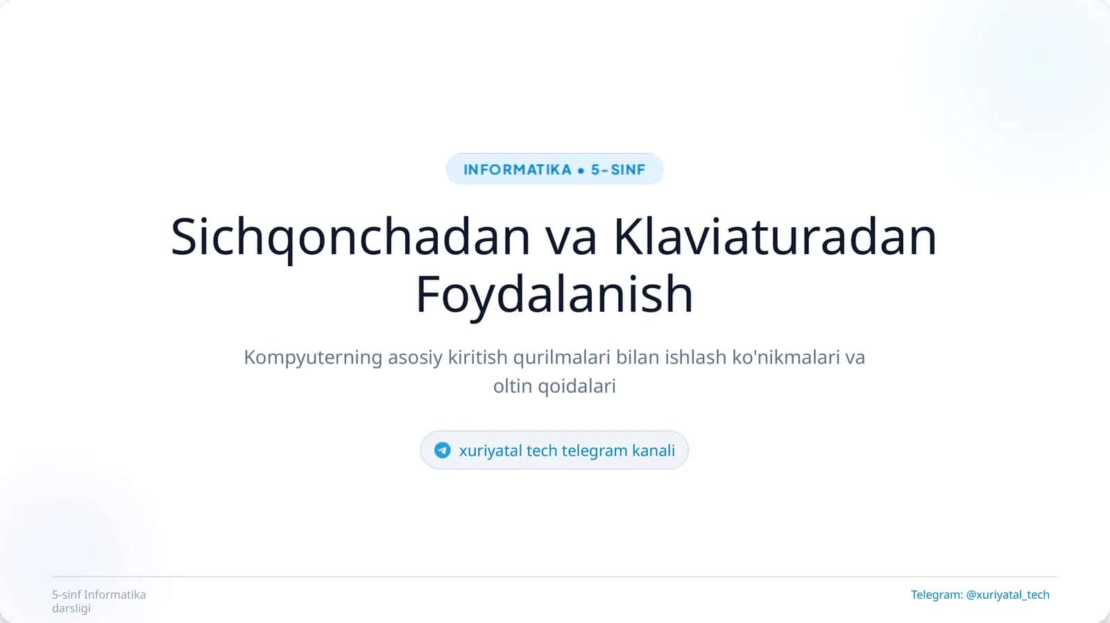 5-sinf Informatika darsligi 1