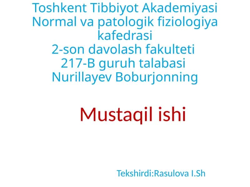 Yurak faoliyatini tekshirish usullari 1