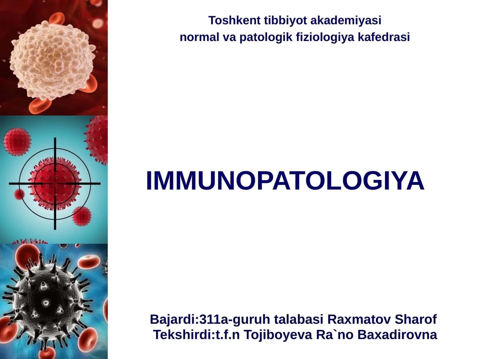 IMMUNOPATOLOGIYA. Immunitet tanqisligi 1