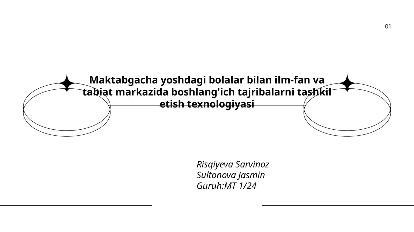 Boshlang'ich tajribalar texnologiyasi 1