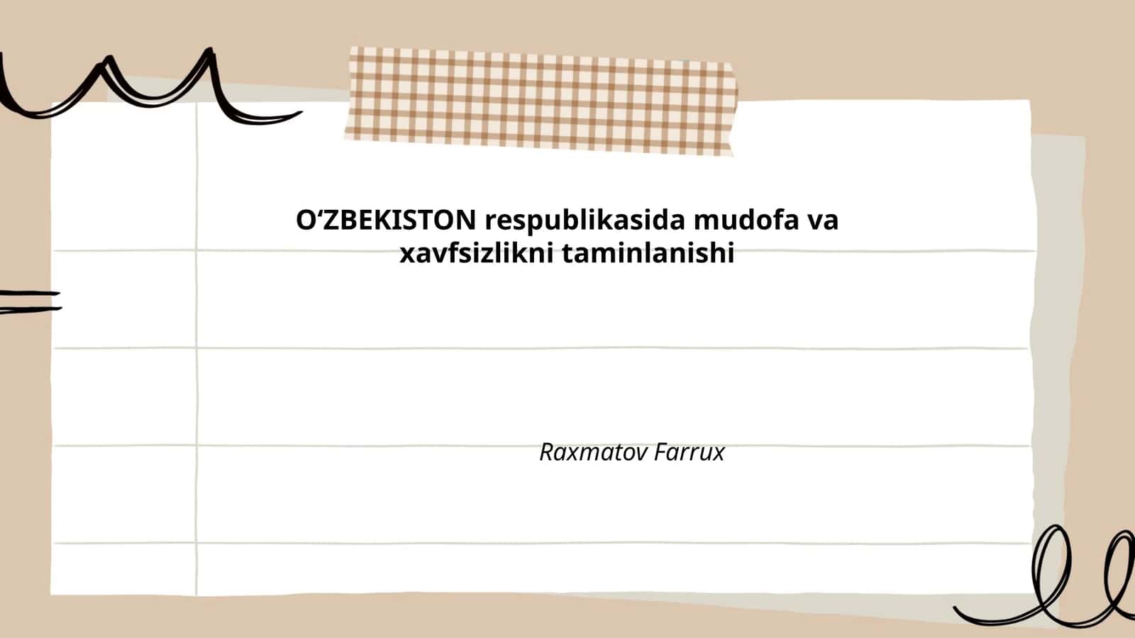 Oʻzbekiston mudofaa siyosati 1