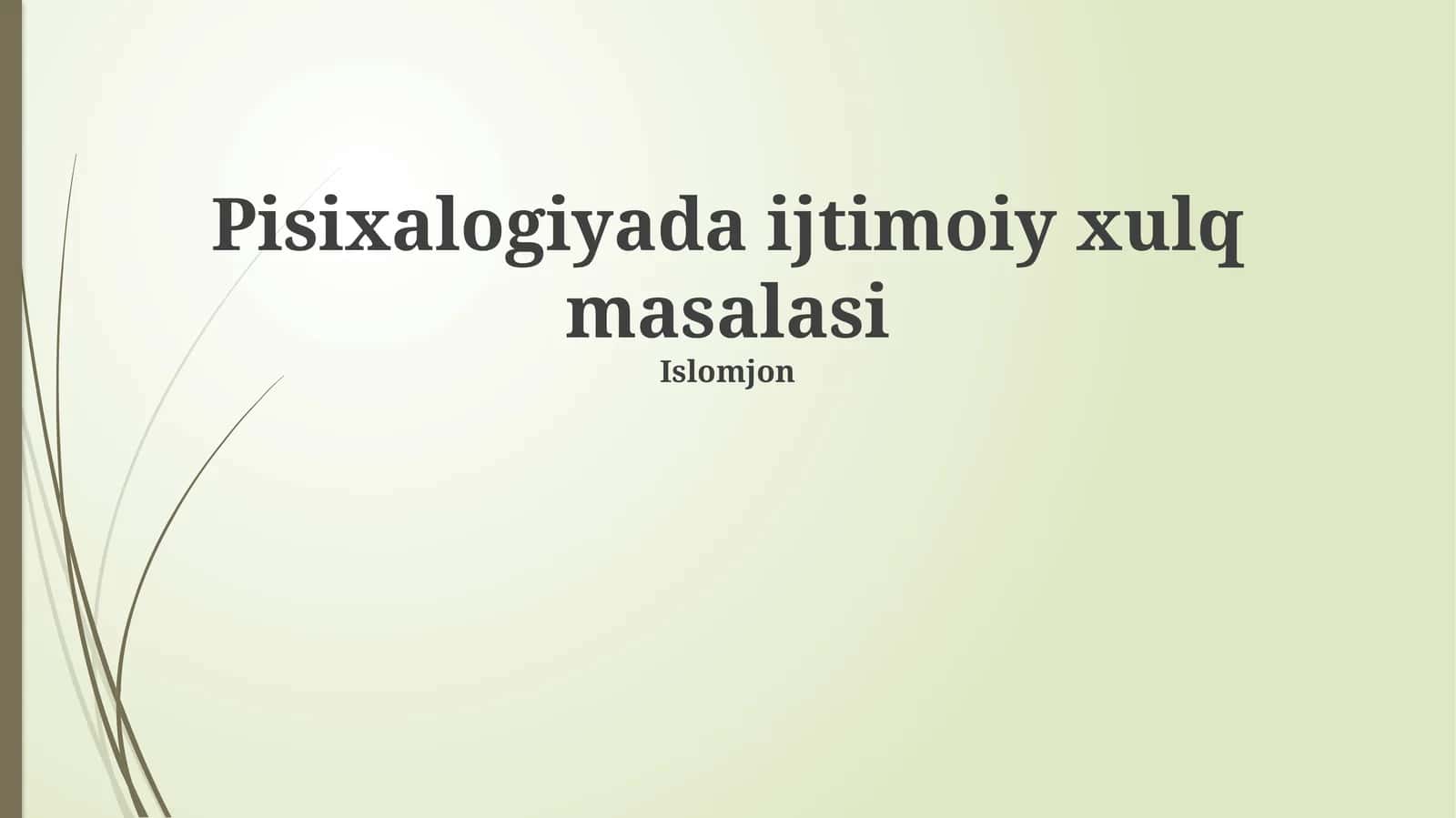Ijtimoiy fobiya va ijtimoiy tashvish 1