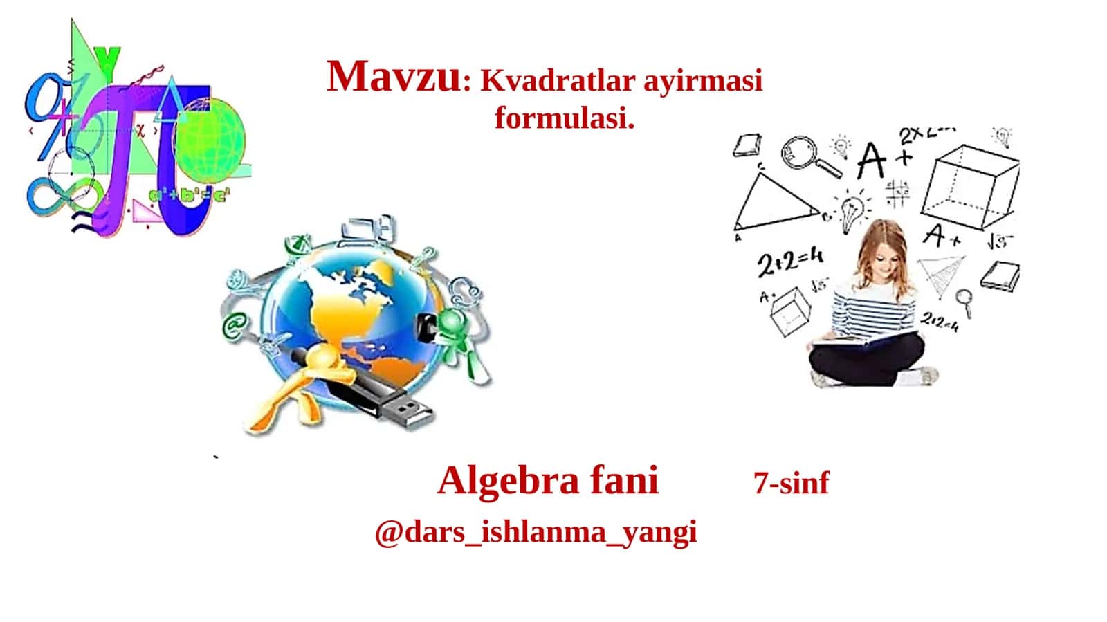 Kvadratlar ayirmasi formulasi 1