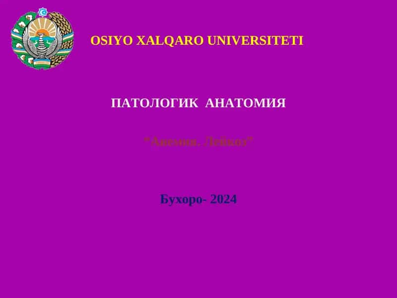 Leykoz anemiya 1
