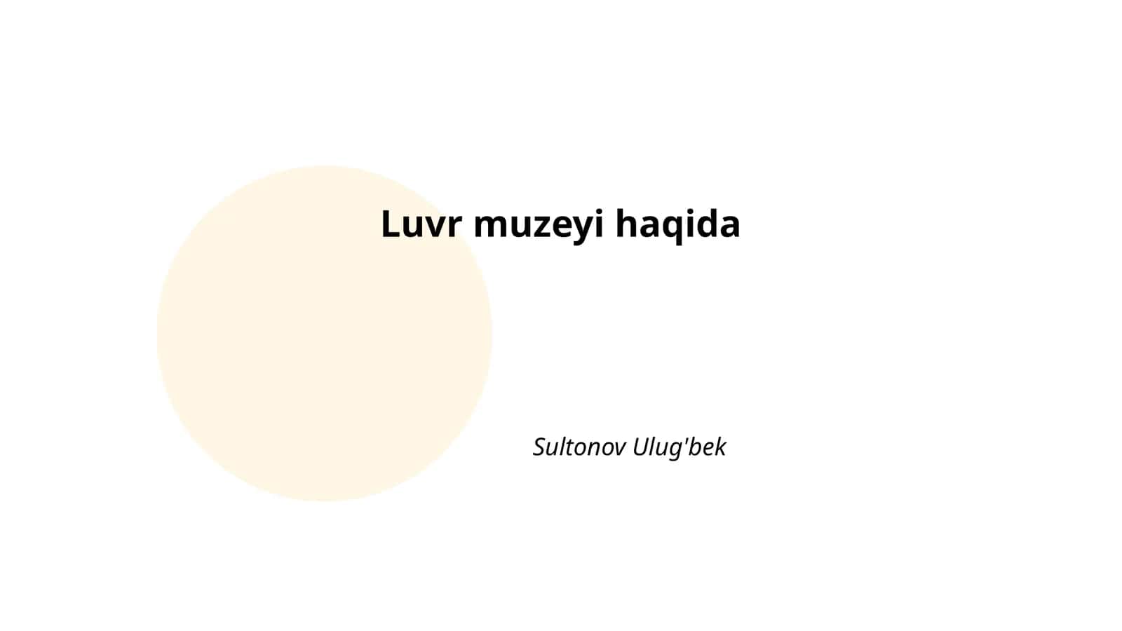 Luvr muzeyi haqida 1