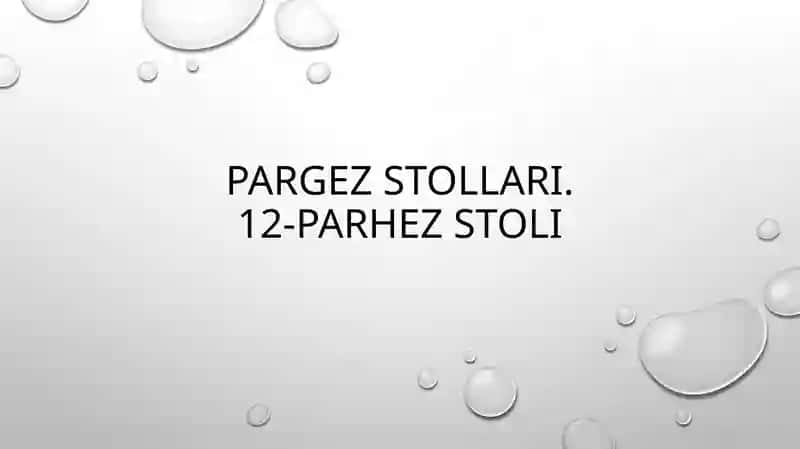 Parhez stollari