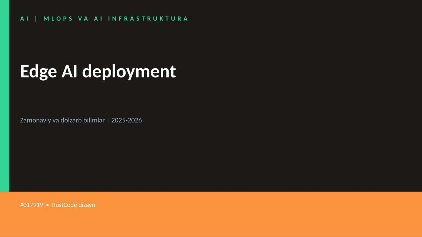 AI | MLOPS VA AI INFRASTRUKTURA 1