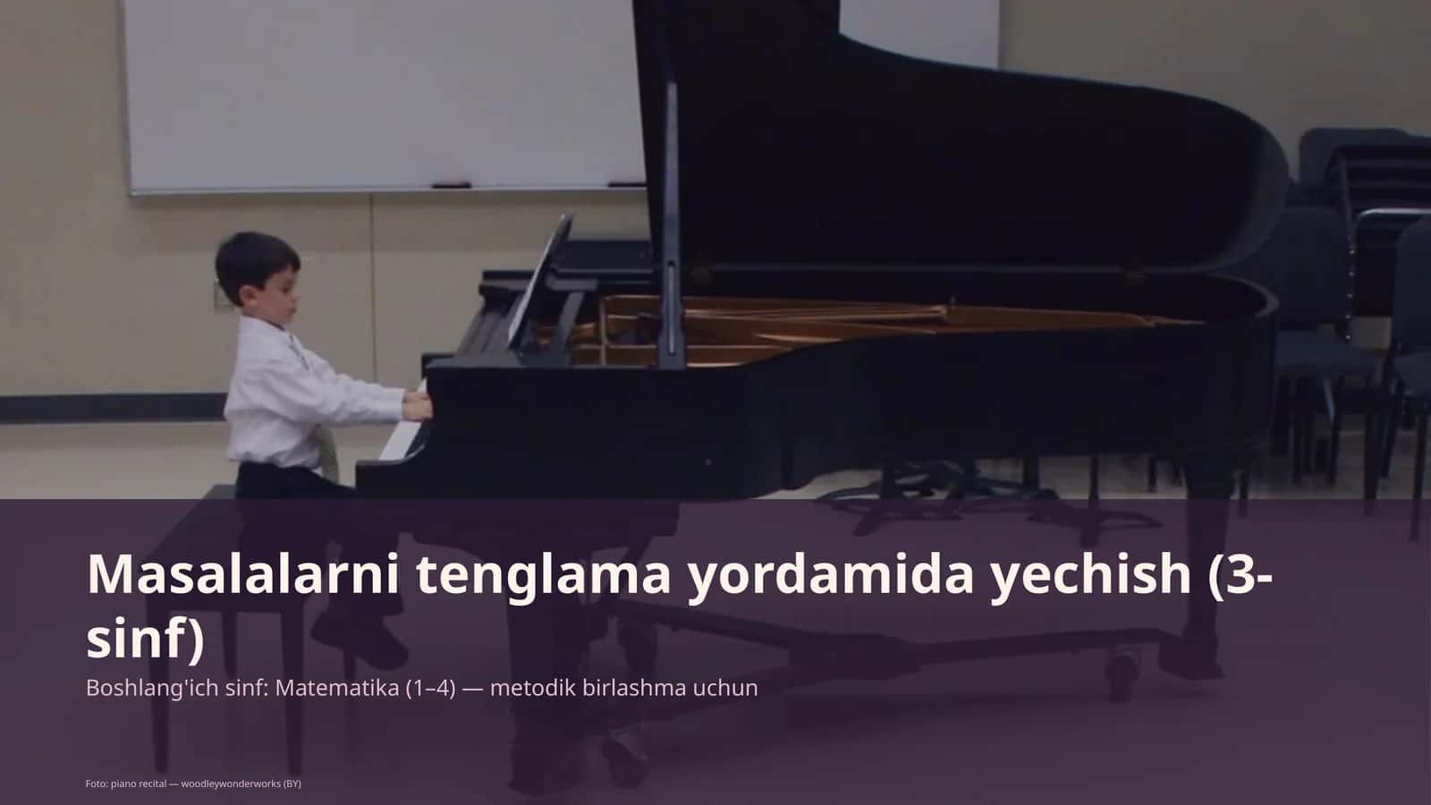 Masalalarni tenglama yordamida yechish (3-sinf) 1