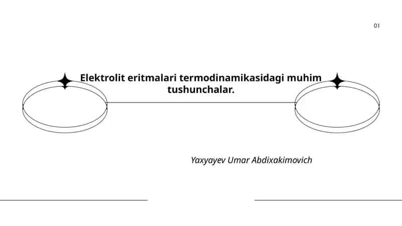 Elektrolit eritmalari termodinamikasidagi muhim tushunchalar 1