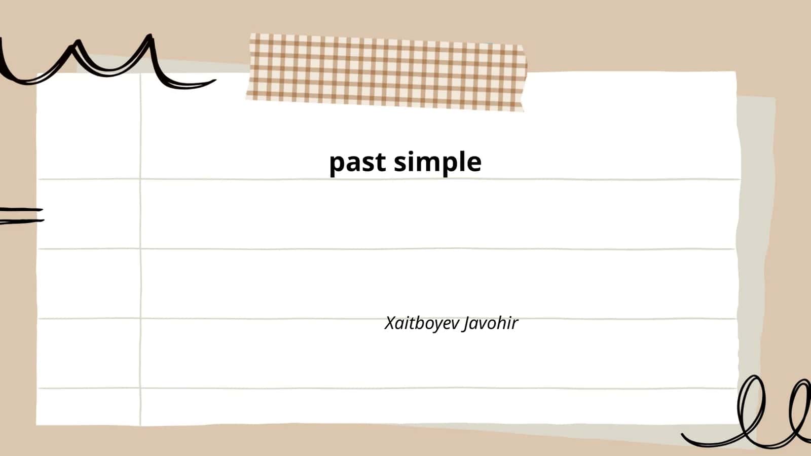Past Simple 1