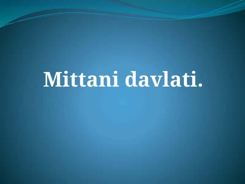 Mittanidavlati 1