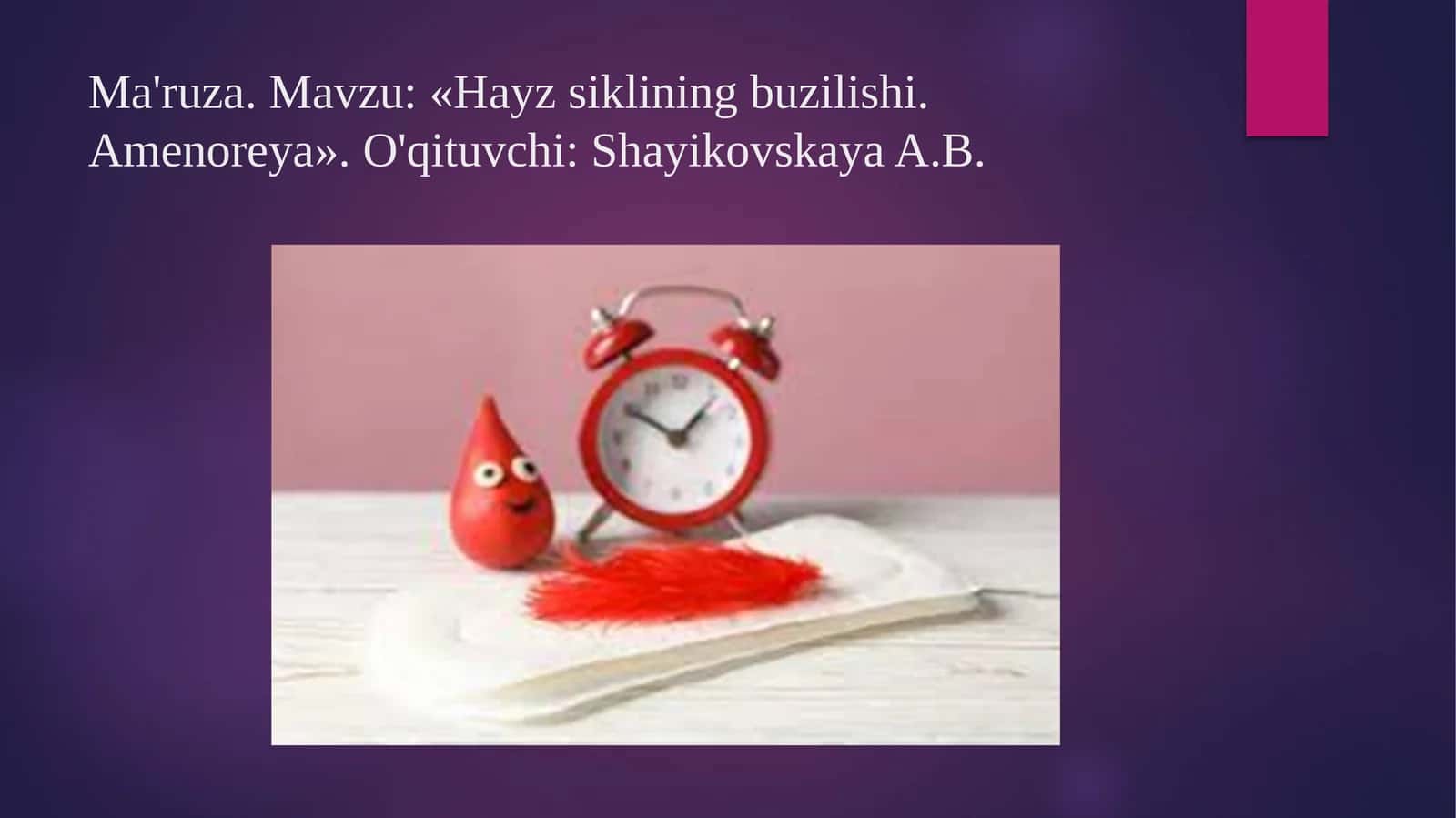 Hayz sikli buzilishlari va amenoreya 1