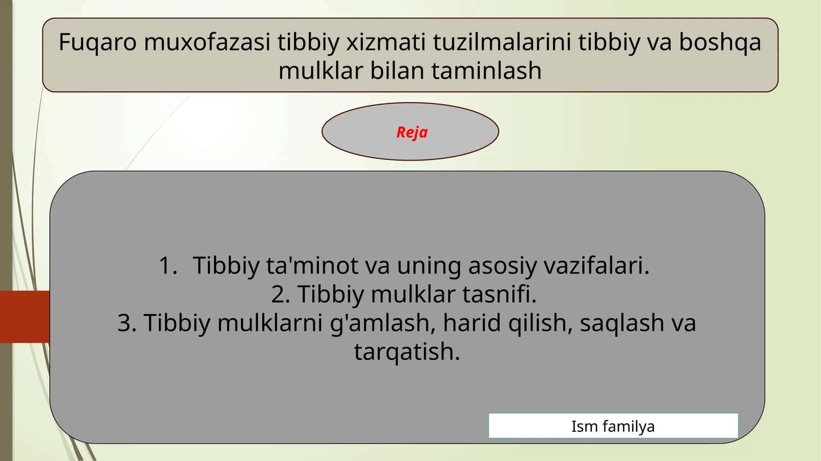 Fuqaro muxofazasi tibbiy xizmati tuzilmalarini tibbiy va boshqa mulklar bilan taminlash 1