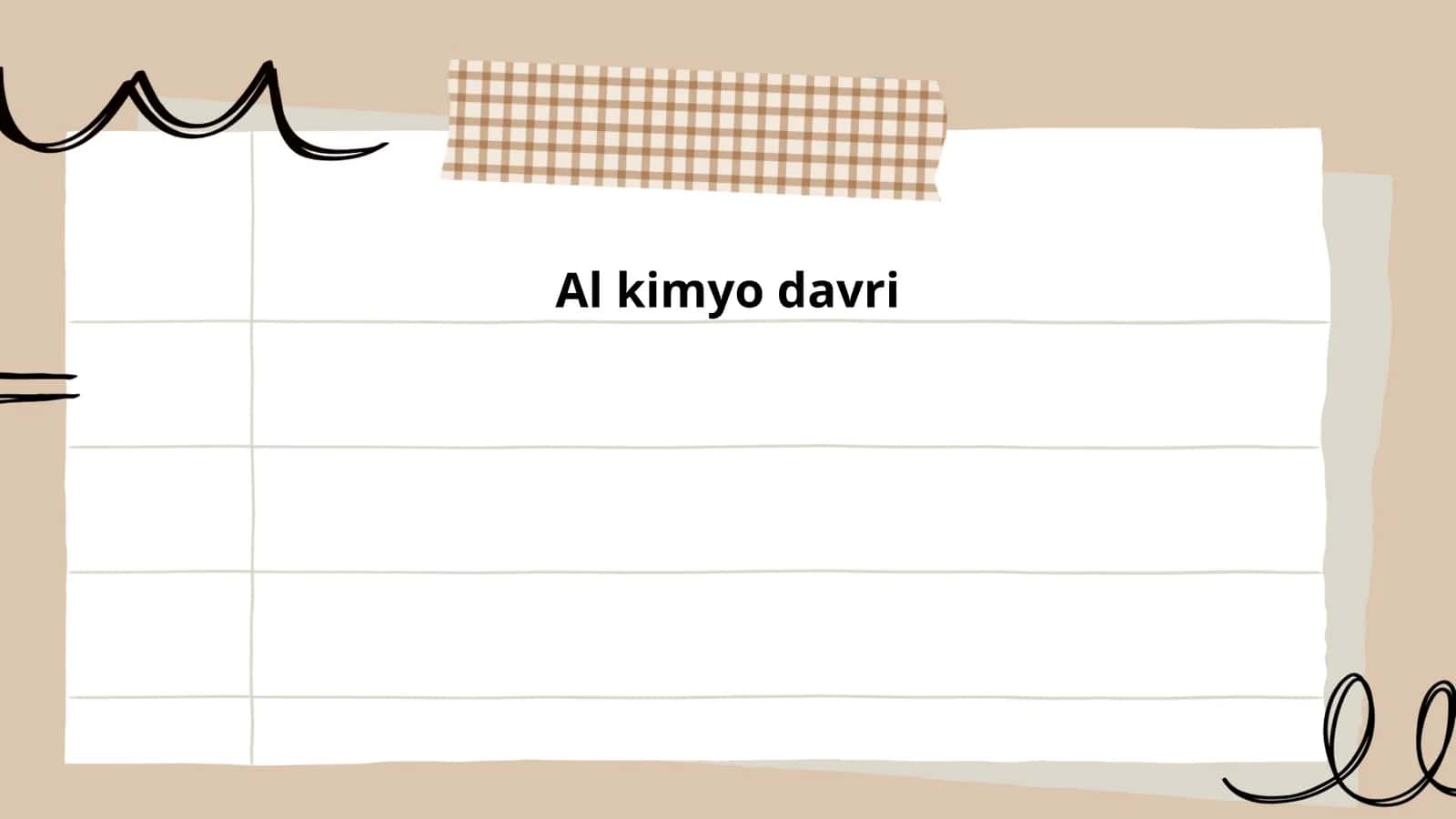 Al kimyo davri 1