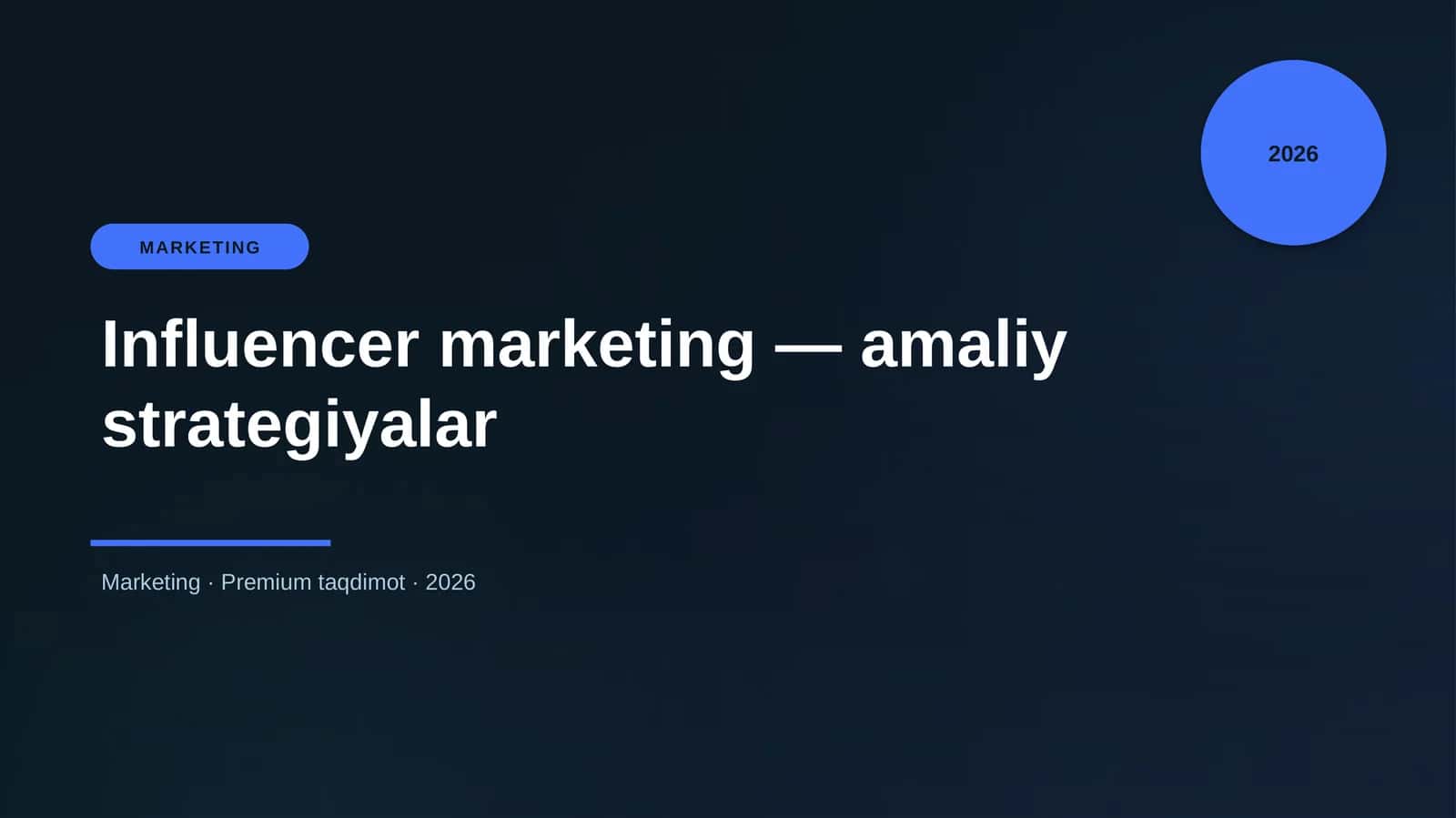 Influencer marketing - amaliy strategiyalar 1