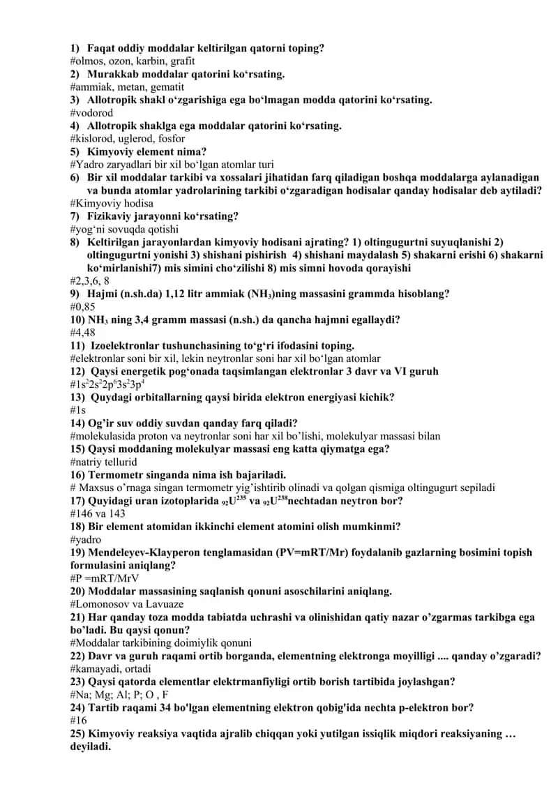 Kimyoviy hodisalar 1