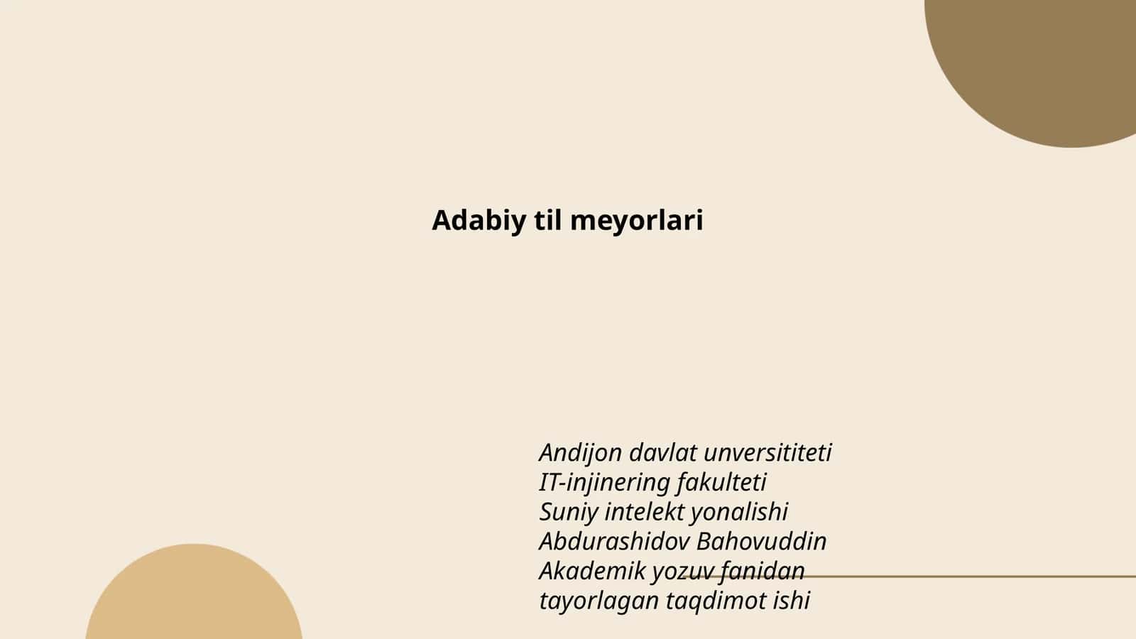 Adabiy til meyorlari 1