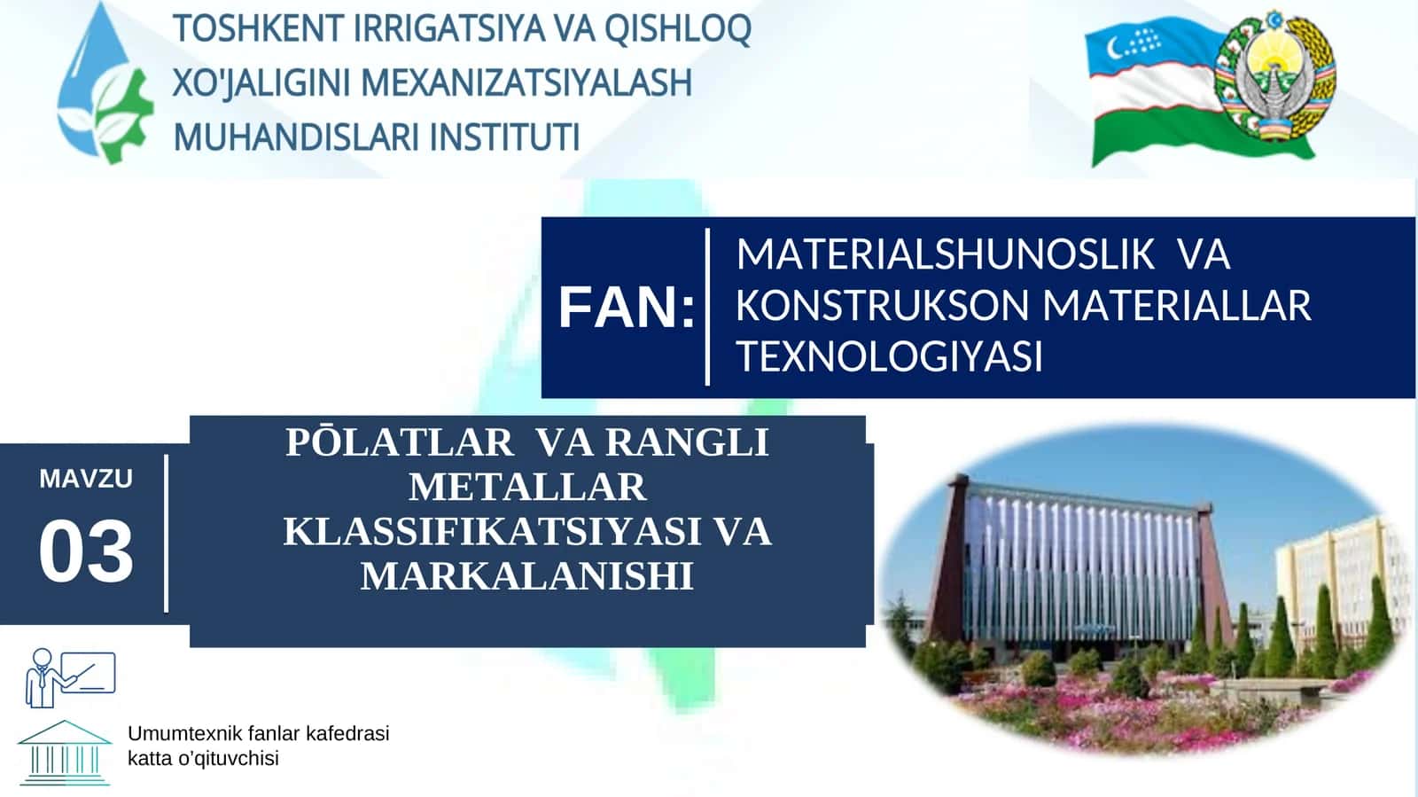 PŌLATLARVA RANGLI METALLARKLASSIFIKATSIYASI VA MARKALANISHI 1