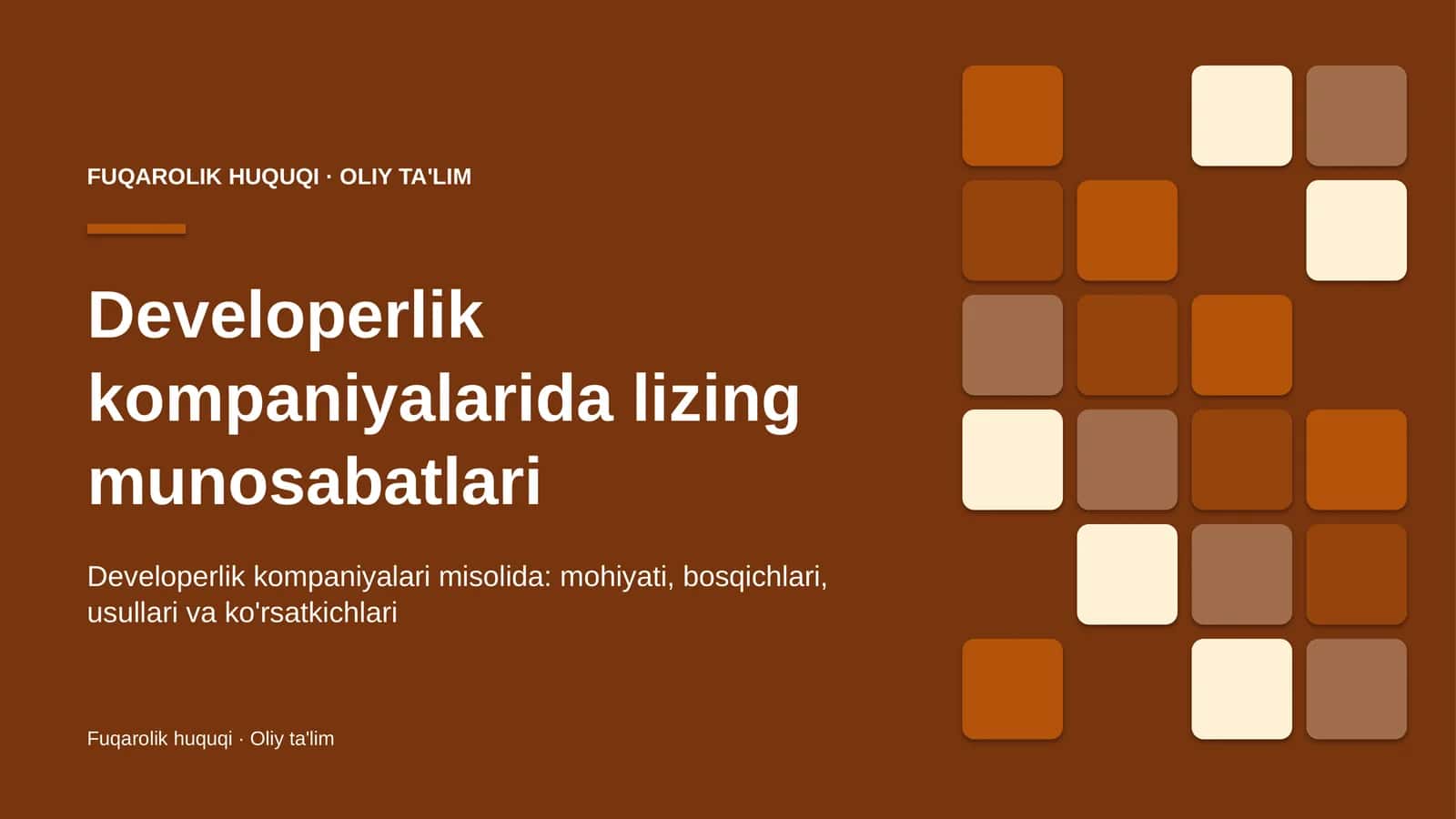 Developerlik kompaniyalarida lizing munosabatlari 1