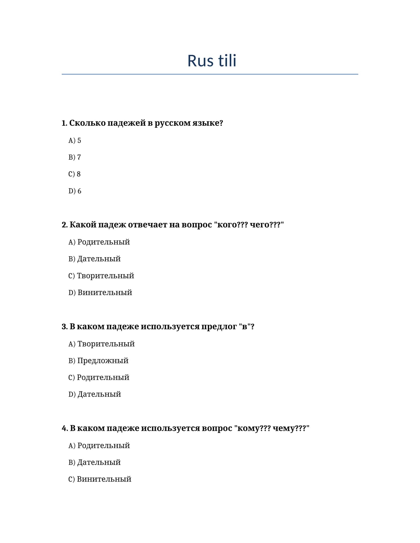 Rus tili 1