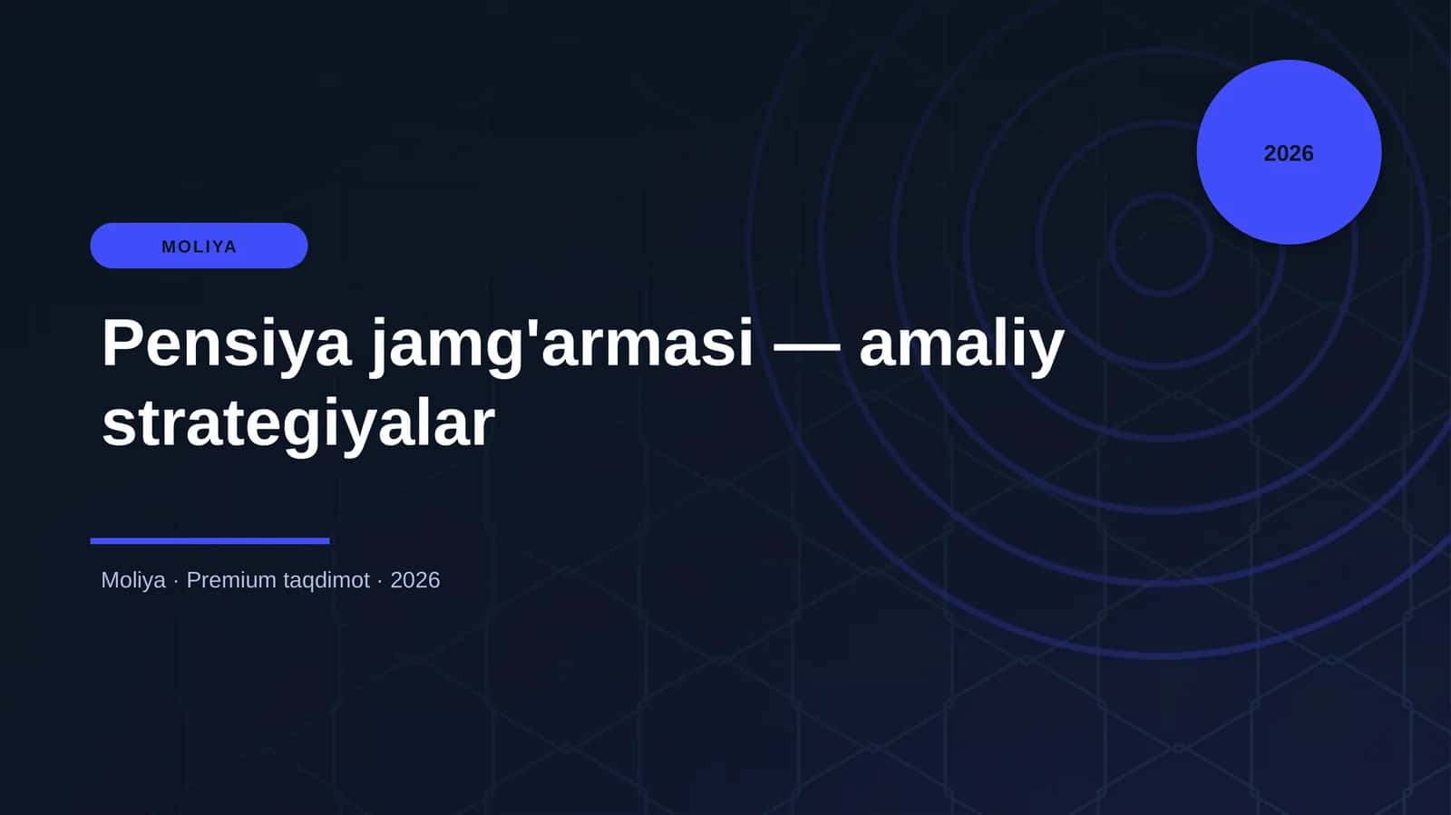Pensiya jamg'armasi — amaliy strategiyalar 1