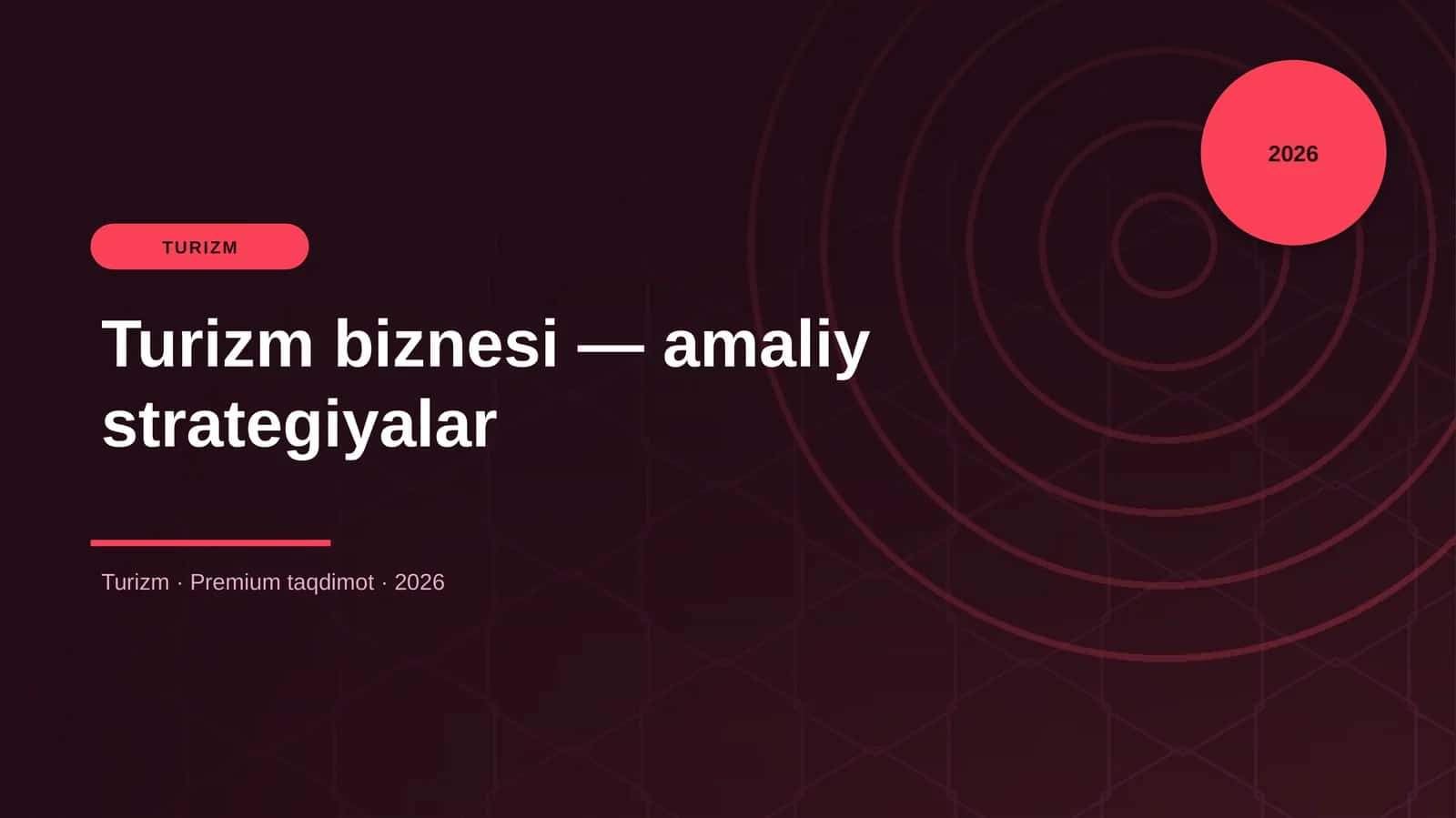 Turizm biznesi — amaliy strategiyalar 1