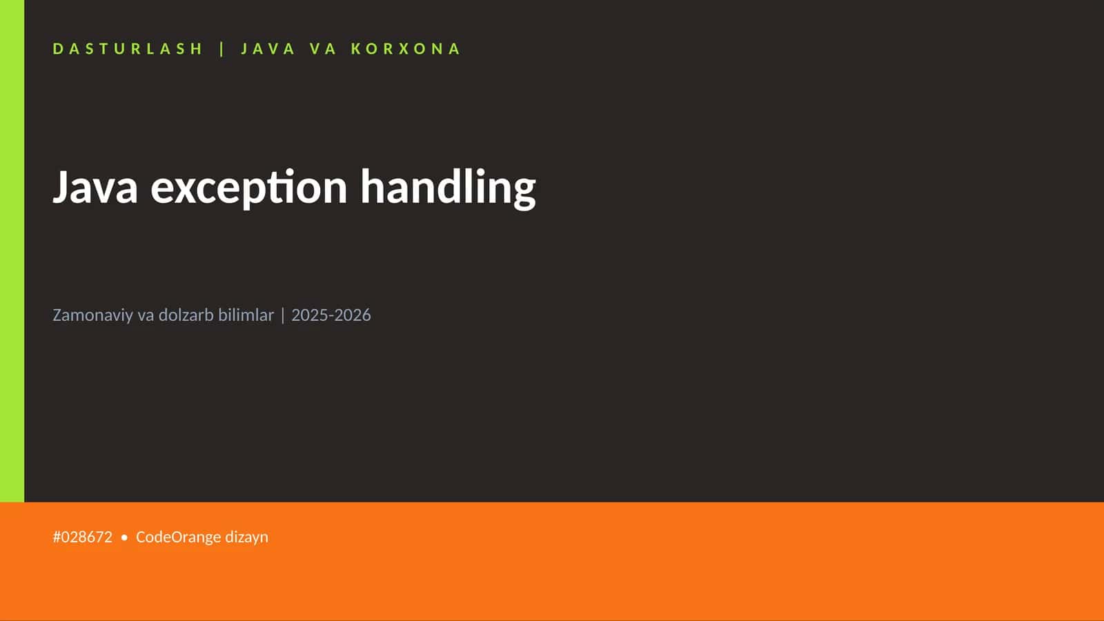 Java exception handling 1