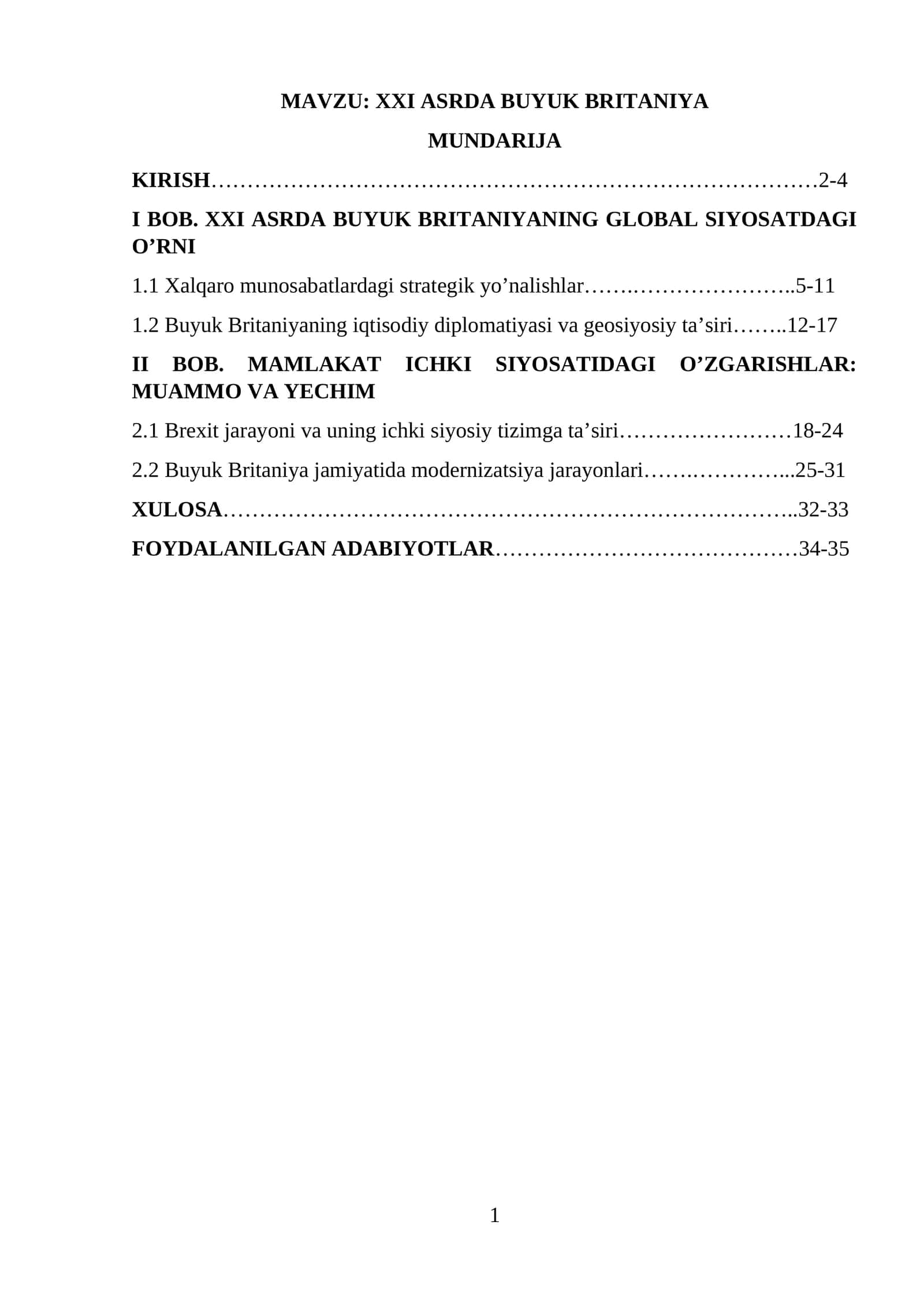 XXI ASRDA BUYUK BRITANIYA 1