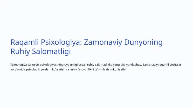 Raqamli Psixologiya 1