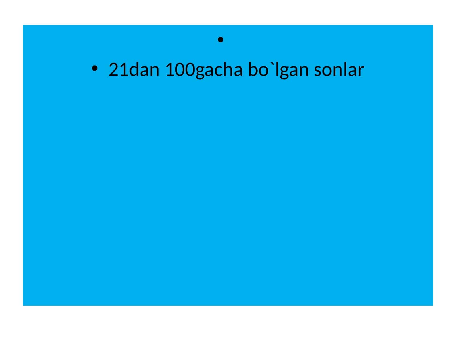 21dan 100gacha bo`lgan sonlar 1
