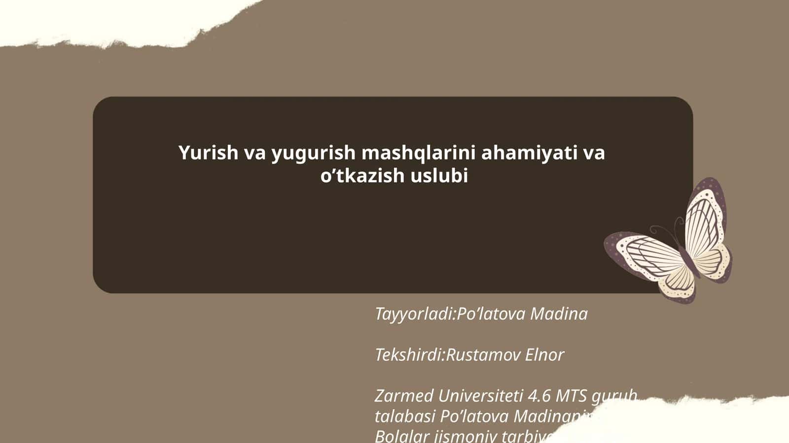 Yurish va yugurish mashqlarini ahamiyati va o’tkazish uslubi 1