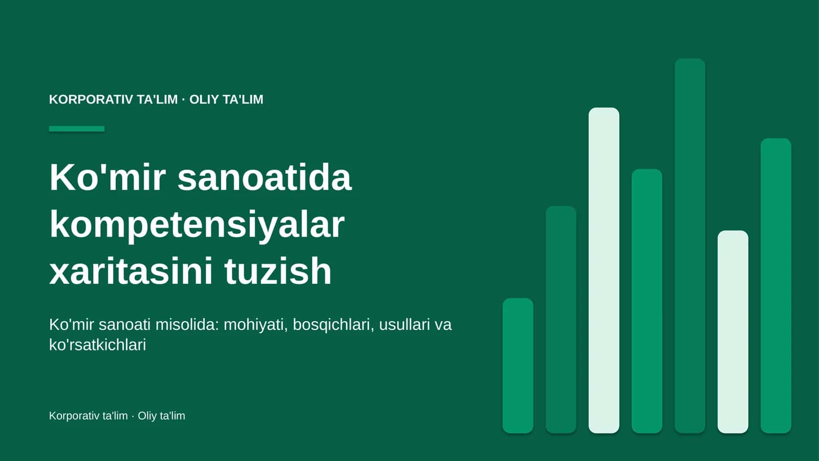Ko'mir sanoatida kompetensiyalar xaritasini tuzish 1