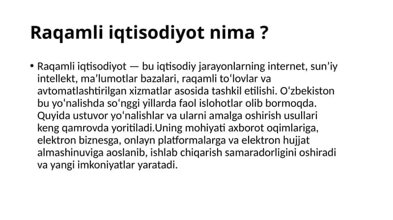 Raqamli iqtisodiyot 1