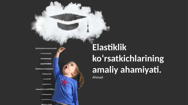 Elastiklik ko‘rsatkichlarining amaliy ahamiyati 1