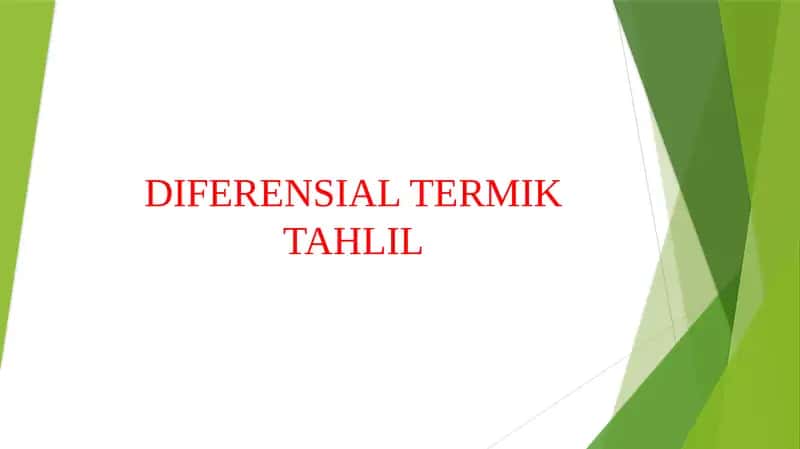 DIFERENSIAL TERMIK TAHLIL 1