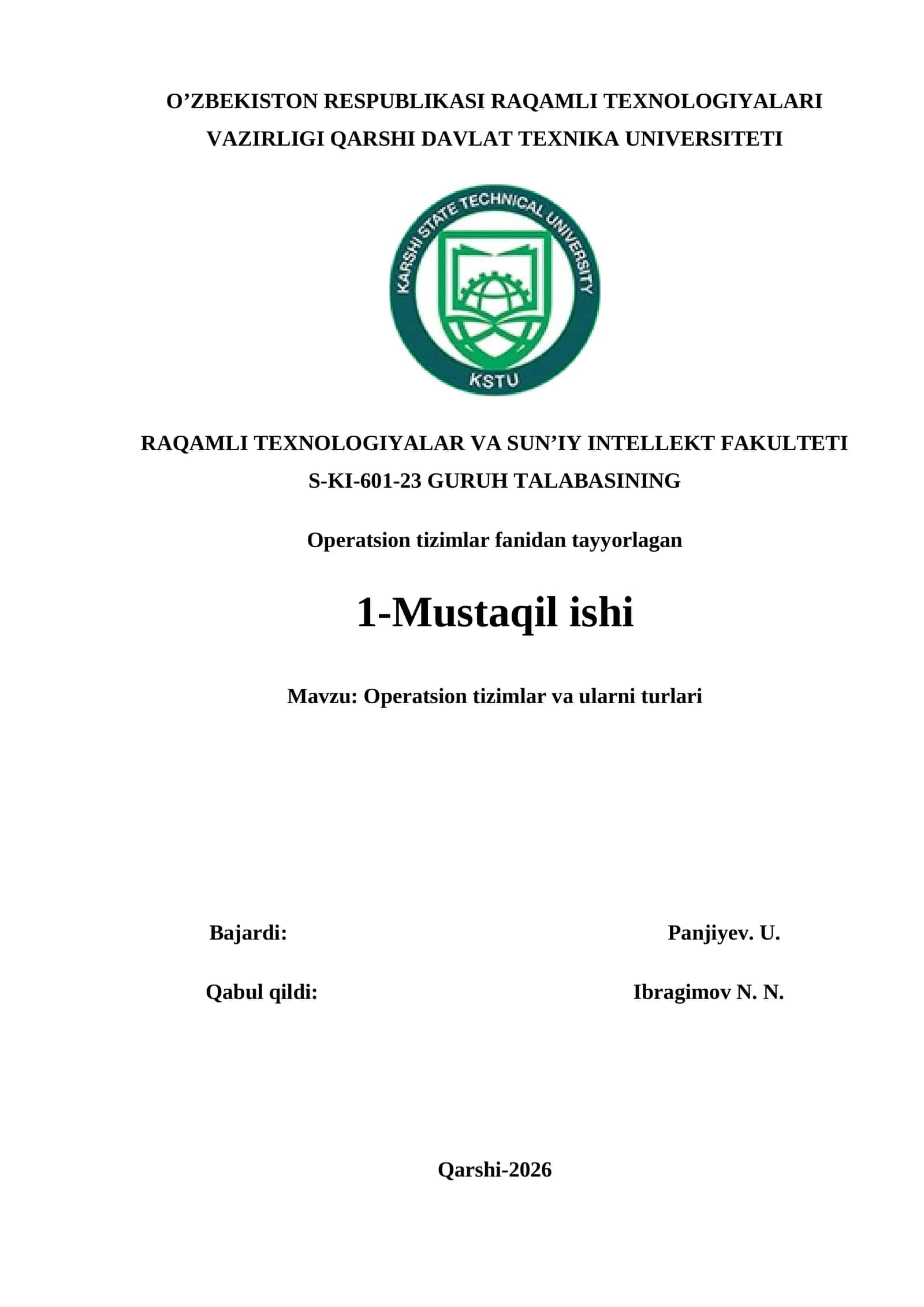 Operatsion tizimlar va ularni turlari 1