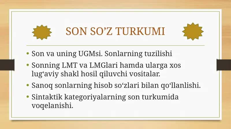 SON SO’Z TURKUMI 1