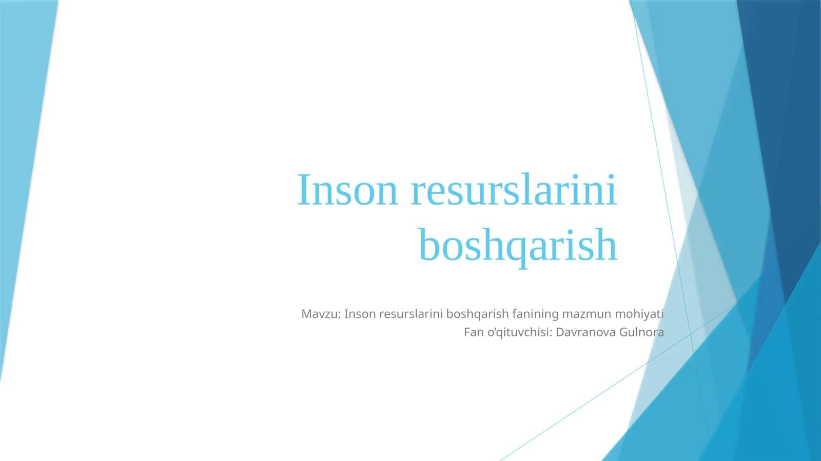 Insonresurslariniboshqarish 1