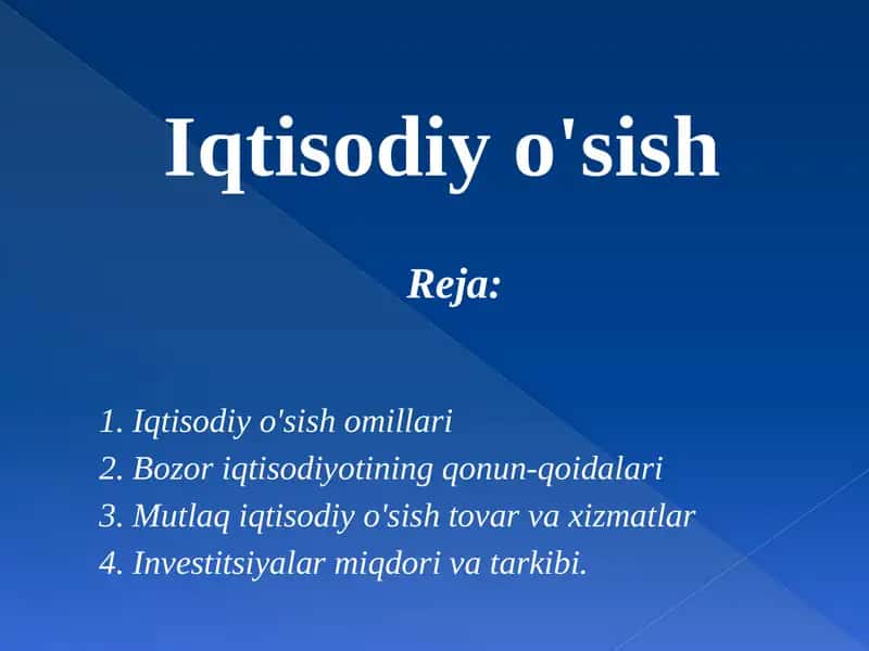 Iqtisodiyo'sish 1