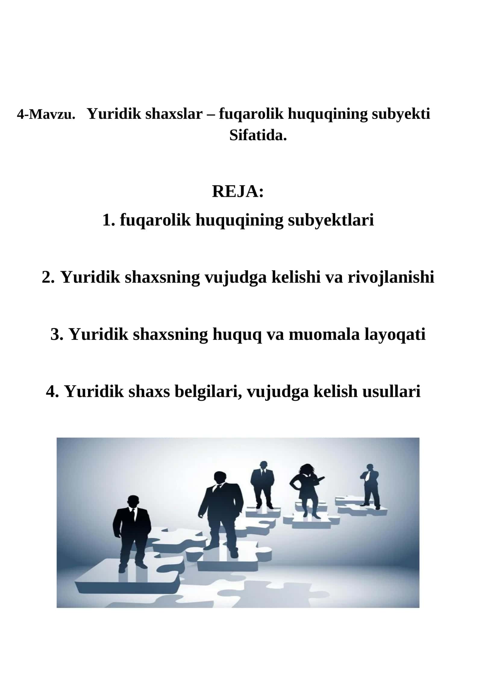 Yuridik shaxslar – fuqarolik huquqining subyekti 1