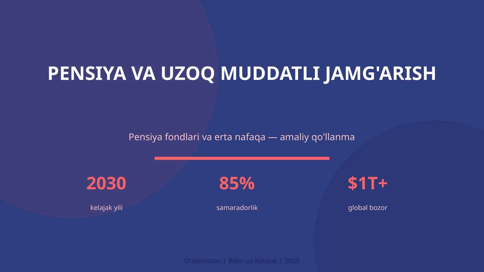 Pensiya va uzoq muddatli jamg'arish 1