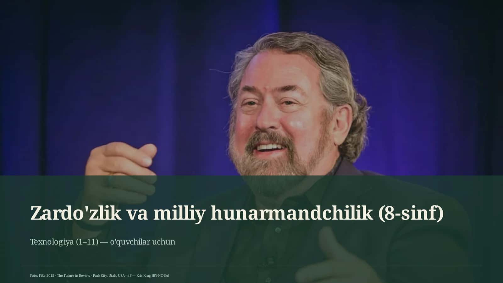 Zardo'zlik va milliy hunarmandchilik (8-sinf) 1