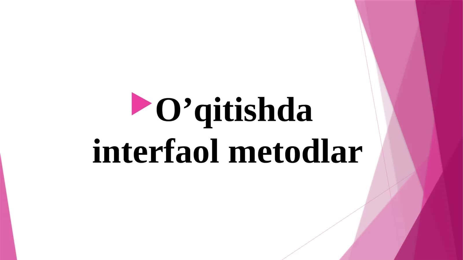 O’qitishdainterfaolmetodlar 1