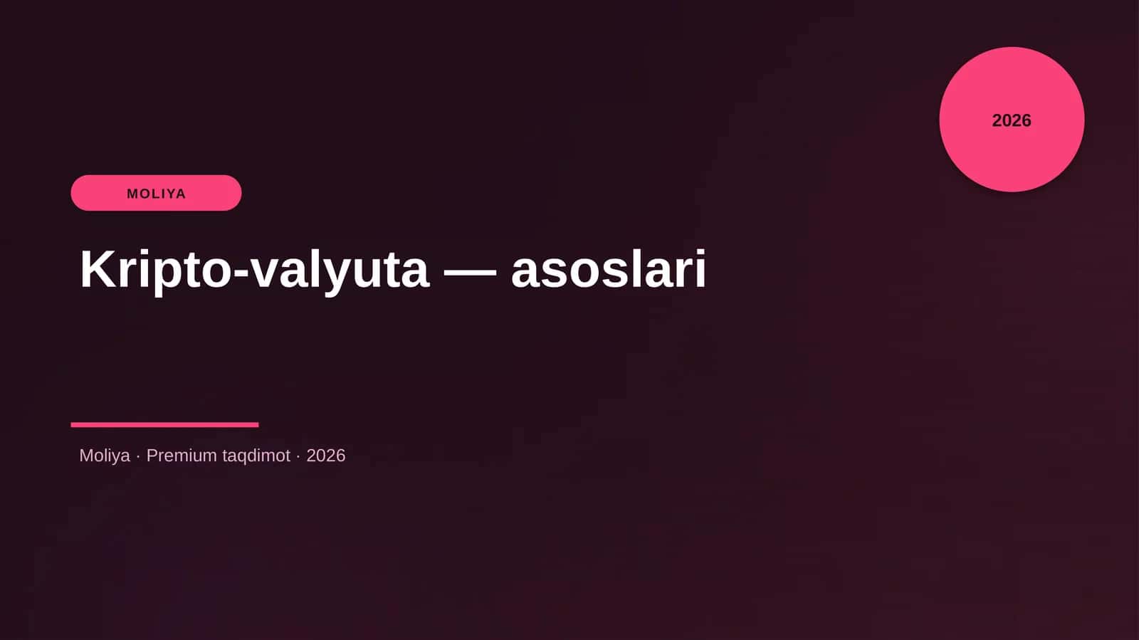 Kripto-valyuta — asoslari 1