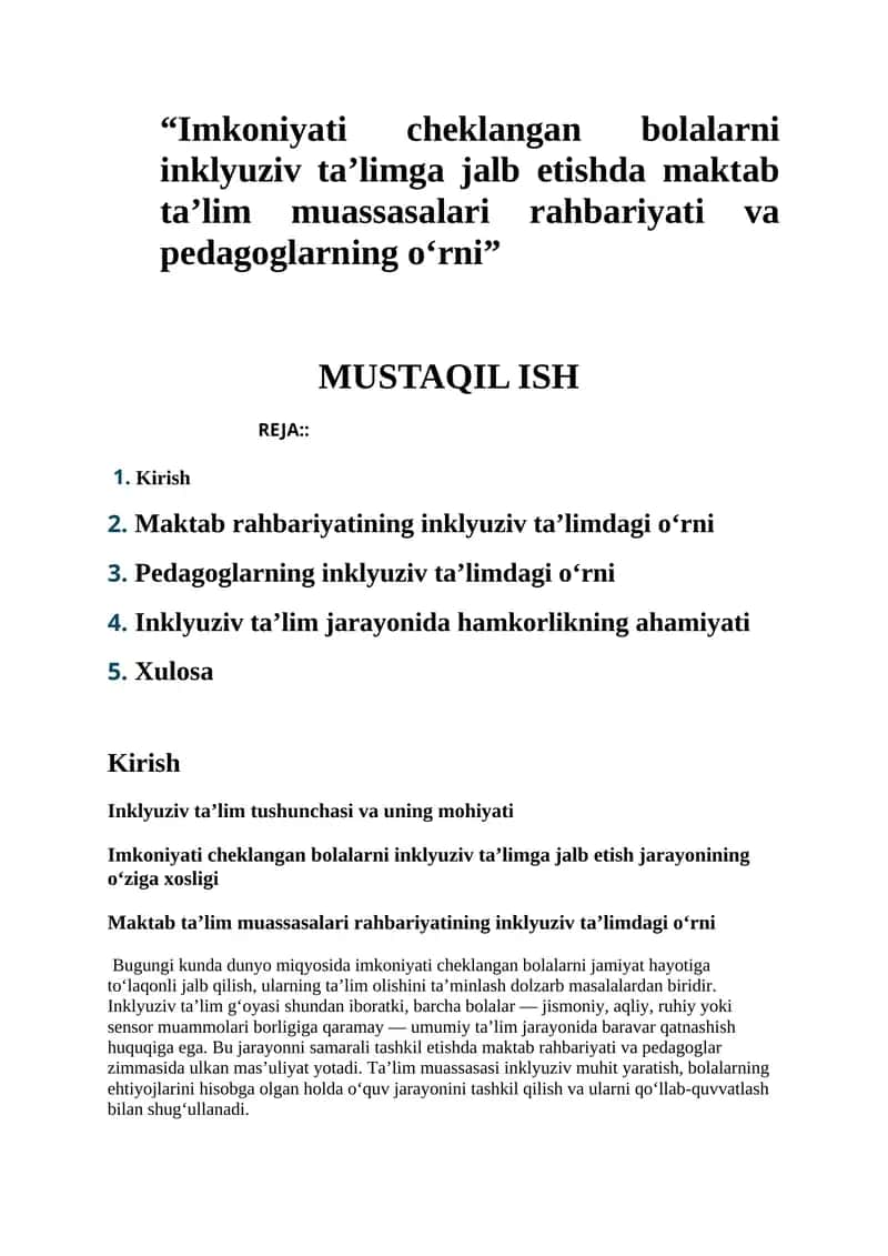 Inklyuziv Ta'lim 1
